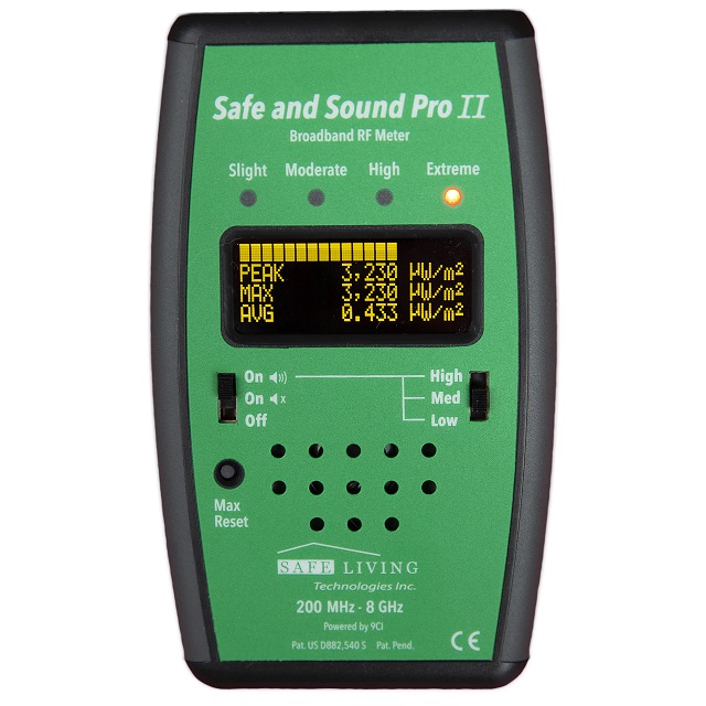 Safe and Sound Pro II merač elektromagnetického žiarenia